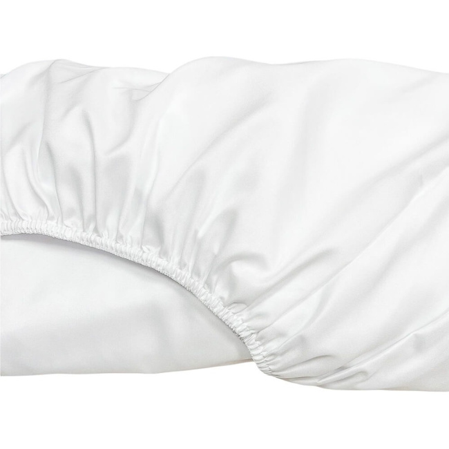 Lençol para Berço 2 Peças c/ Elástico e Fronha - Percal 400 Fios Branco