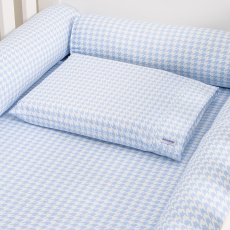 Lençol para Berço 2 Peças Estampado Windsor Azul - Lençol c/ Elástico e Fronha