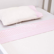 Lençol para Berço 3 peças Lolli Classic Pérola Rosa Percal