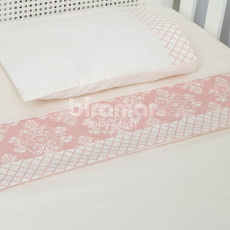Lençol para Berço 3 peças Lolli Olivia Rosa Percal
