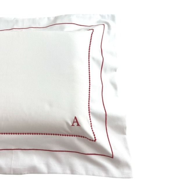 Lençol para Berço 3 Peças Percal 200 fios Benício Personalizado Vermelho