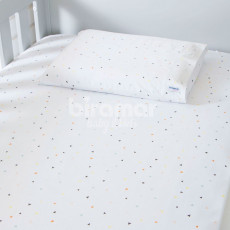 Lençol para Mini Cama 2 Peças Estampado New York Mini Triângulo Colorido - Lençol c/ Elástico e Fronha