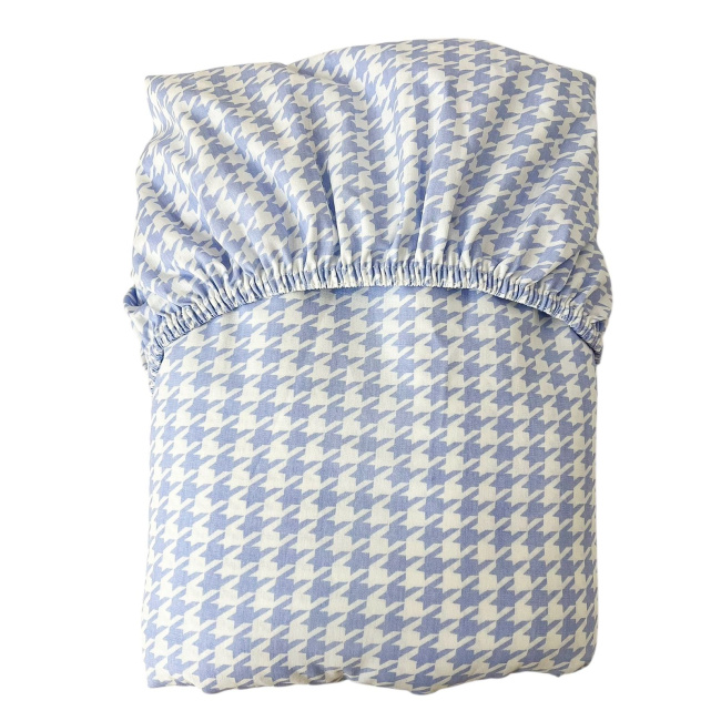 Lençol para Mini Cama 2 Peças Estampado Windsor Azul - Lençol c/ Elástico e Fronha