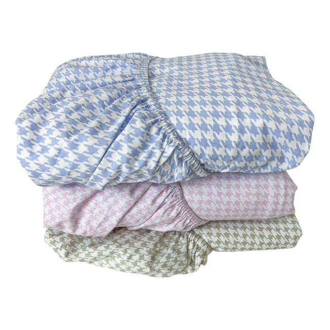 Lençol para Mini Cama 2 Peças Estampado Windsor Rosa - Lençol c/ Elástico e Fronha