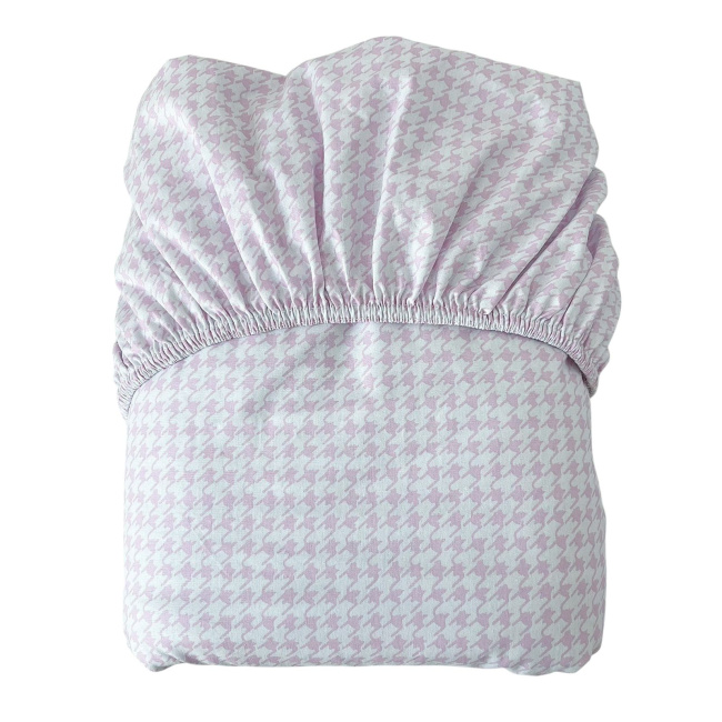 Lençol para Mini Cama 2 Peças Estampado Windsor Rosa - Lençol c/ Elástico e Fronha