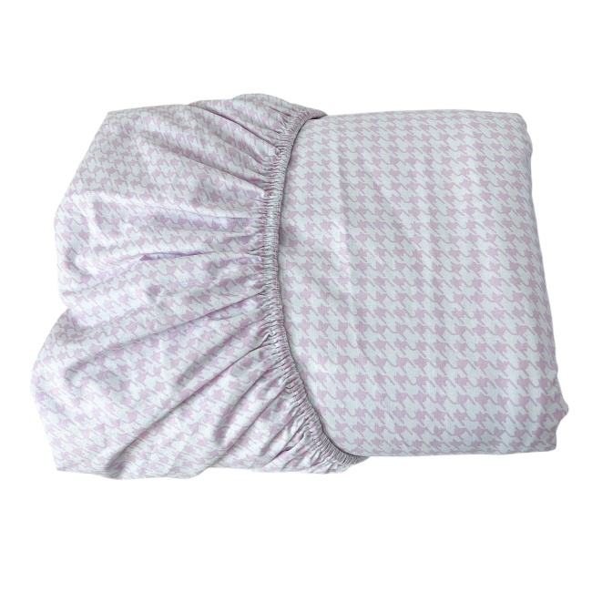 Lençol para Mini Cama 2 Peças Estampado Windsor Rosa - Lençol c/ Elástico e Fronha