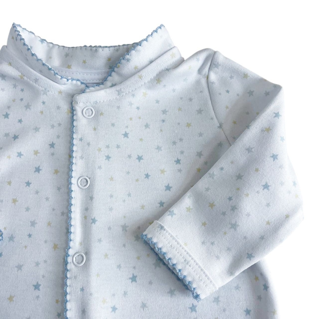 Macacão Malha para Bebê Picô Estrelinha Azul - GG