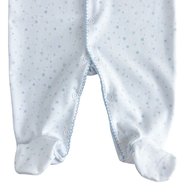 Macacão Malha para Bebê Picô Estrelinha Azul - P