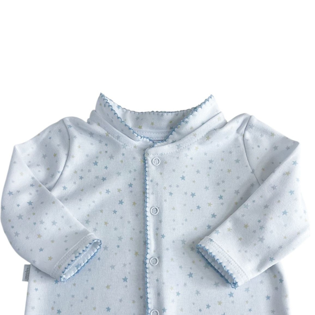 Macacão Malha para Bebê Picô Estrelinha Azul - P