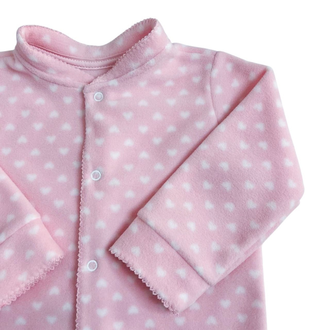 Macacão Microsoft para Bebê Picô Coração Rosa -  G