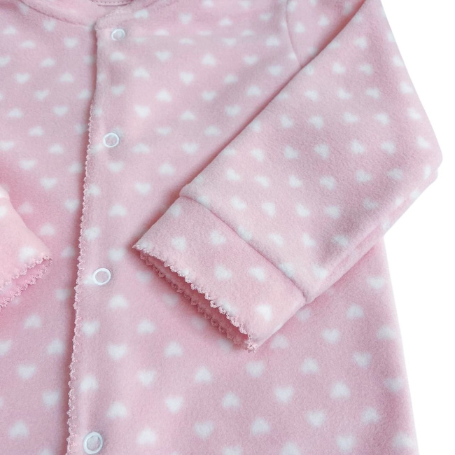Macacão Microsoft para Bebê Picô Coração Rosa -  G