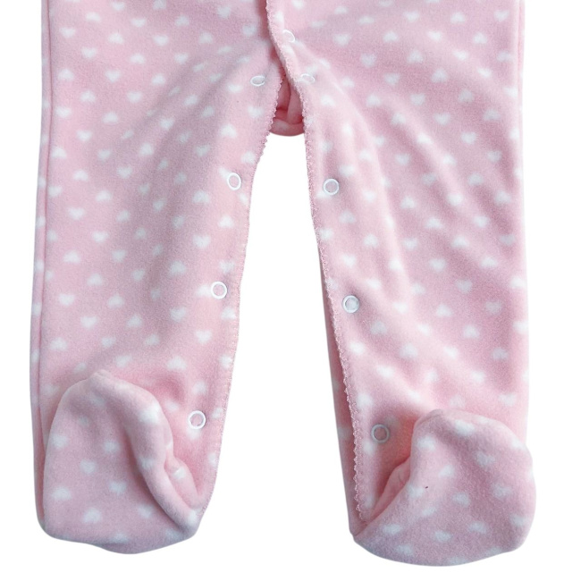 Macacão Microsoft para Bebê Picô Coração Rosa -  M