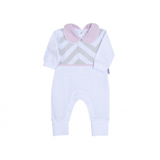 Macacão para Bebê Brooklyn Chevron Rosa - Tamanho Único