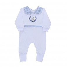 Macacão para Bebê Cavalinho de Pau Azul - Tamanho Único