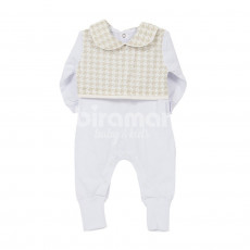 Macacão para Bebê Windsor Bege - Tamanho Único
