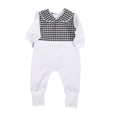 Macacão para Bebê Xadrez Preto - Tamanho Único