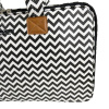 Mala Maternidade Vinil Chevron Preto