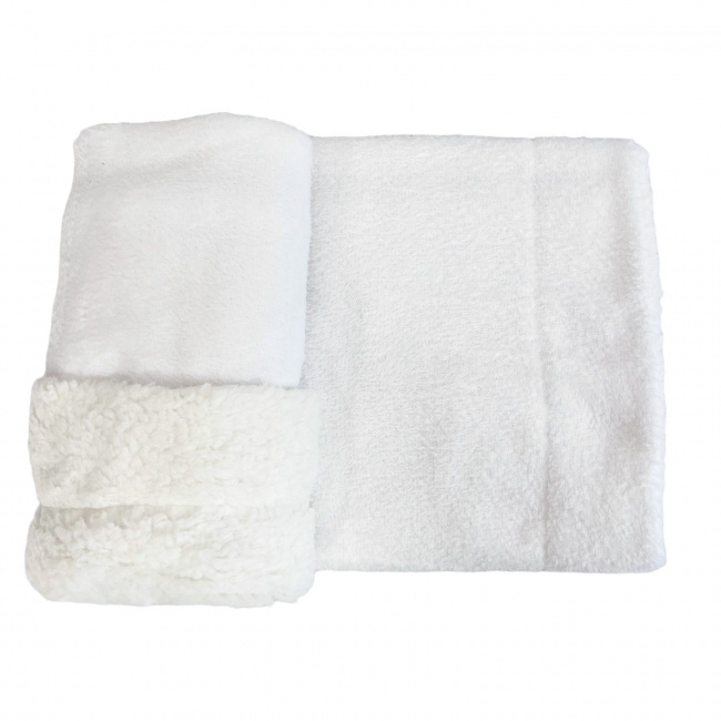 Manta Cobertor para Bebê Soft Fleece Sherpa Branco