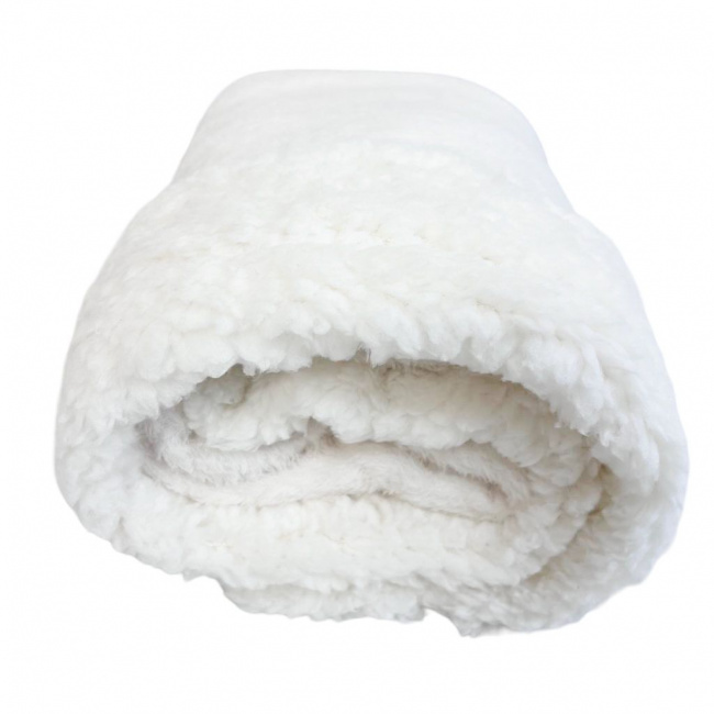 Manta Cobertor para Bebê Soft Fleece Sherpa Off White