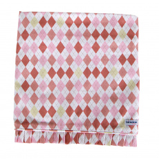 Manta para Bebê Babado com Cordão London Rosa