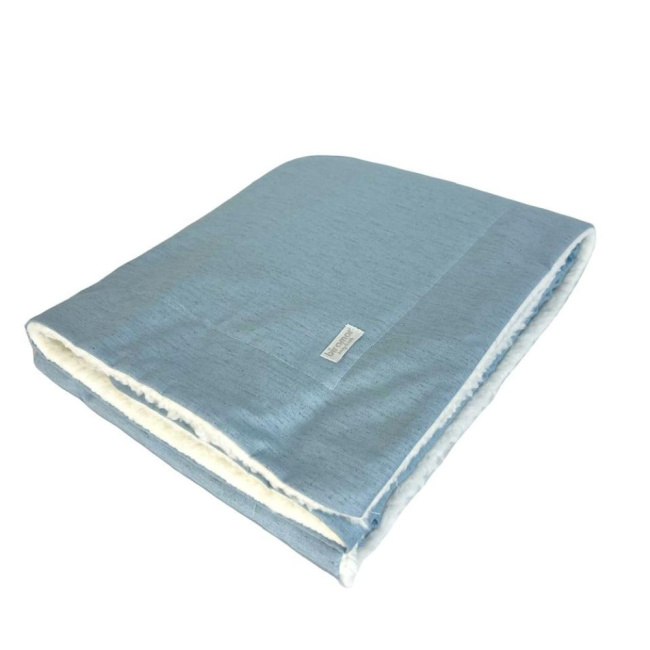 Manta para Bebê com Sherpa Linho Azul