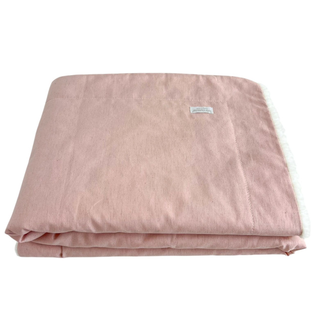 Manta para Bebê com Sherpa Linho Rosê