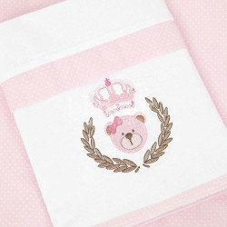 Manta para Bebê Malha Barrado Chegou uma Princesa Rosa