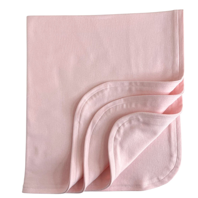 Manta para Bebê Malha Dupla Suedine Rosa