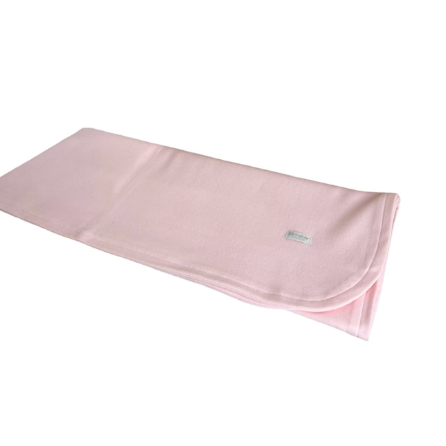 Manta para Bebê Malha Dupla Suedine Rosa
