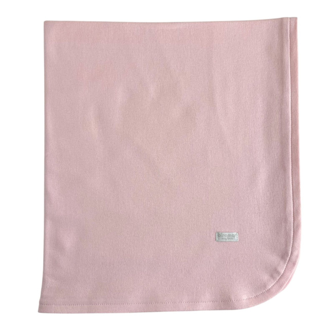 Manta para Bebê Malha Dupla Suedine Rosa