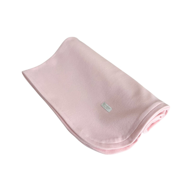 Manta para Bebê Malha Dupla Suedine Rosa