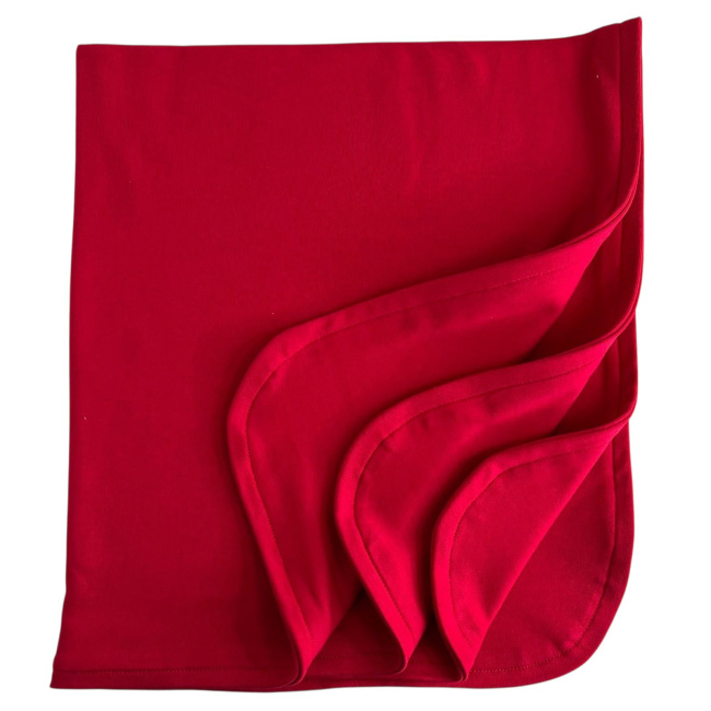 Manta para Bebê Malha Dupla Suedine Vermelho