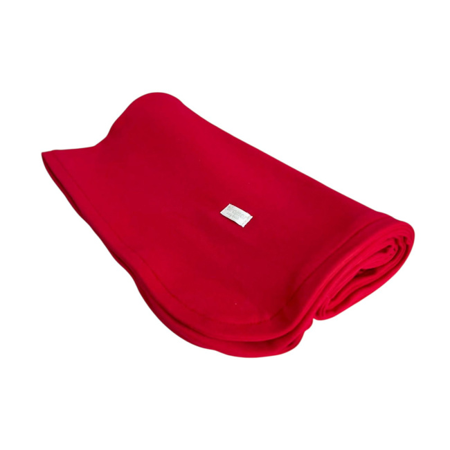 Manta para Bebê Malha Dupla Suedine Vermelho