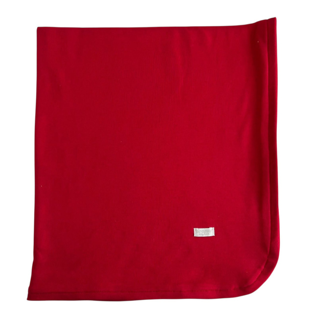 Manta para Bebê Malha Dupla Suedine Vermelho