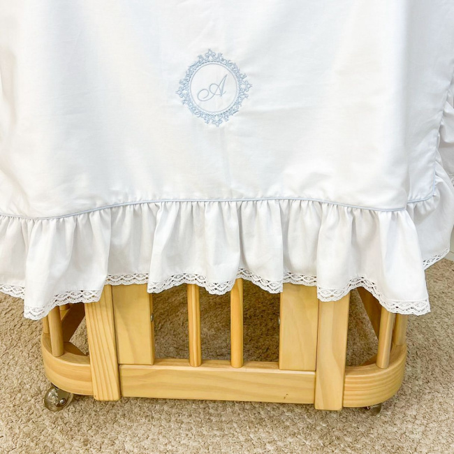 Manta para Bebê Personalizado Marseille Branco / Azul