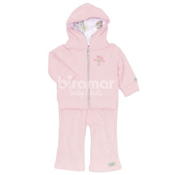 Moletom para Bebê Bella Butterfly Rosa 3 Peças - Tamanho Único