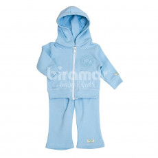 Moletom para Bebê Teddy Bear Azul Percal 200 Fios - Tamanho Único