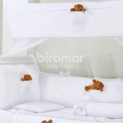 Mosquiteiro para Berço com Capa Viés Algodão Doce Branco