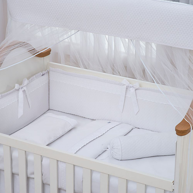 Mosquiteiro para Berço com Capa Viés Blanche Matelassado
