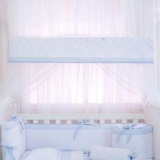 Mosquiteiro para Berço com Capa Viés Glamour Azul