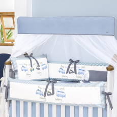 Mosquiteiro para Berço com Capa Viés Holiday Azul