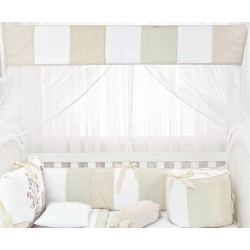 Mosquiteiro para Berço com Capa Viés Savanah Nude