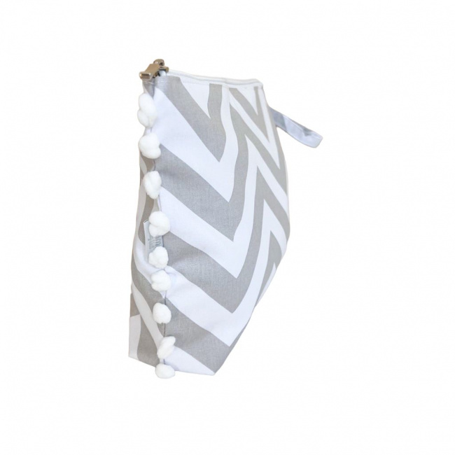 Necessaire Chevron Cinza