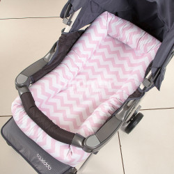 Ninho para Carrinho e Mini Berço Soho Chevron Rosa