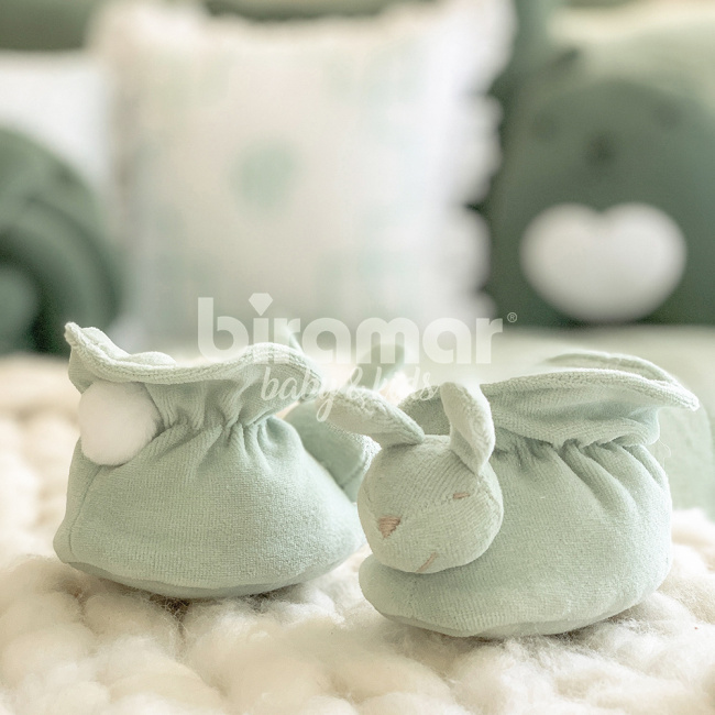 Pantufa para Bebê Botinha Venezia Benício Verde Mint