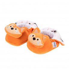 Pantufa para Bebê Estampa e Bordada Fox Preto