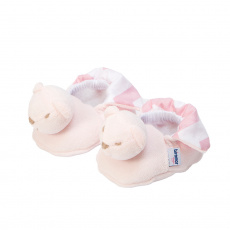 Pantufa para Bebê Estampa Soho Chevron Rosa