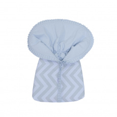 Porta Bebê Estampa Brooklyn Chevron Cinza/Azul