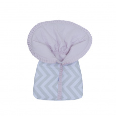 Porta Bebê Estampa Brooklyn Chevron Cinza/Rosa