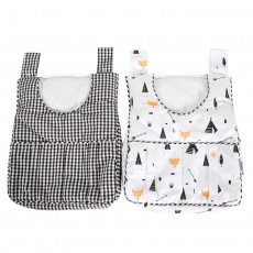 Porta Fraldas para Bebê 2 Peças Fox Preto